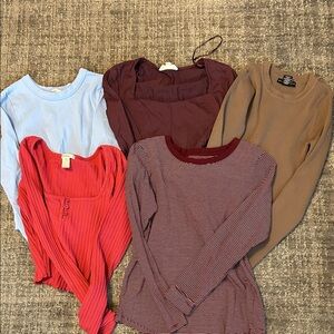 Assortment of long sleeve shirts